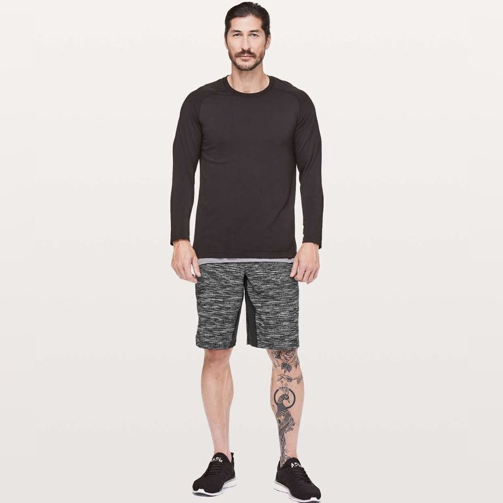 Lululemon T.H.E. Short *Linerless 9” All Court Texture White Black